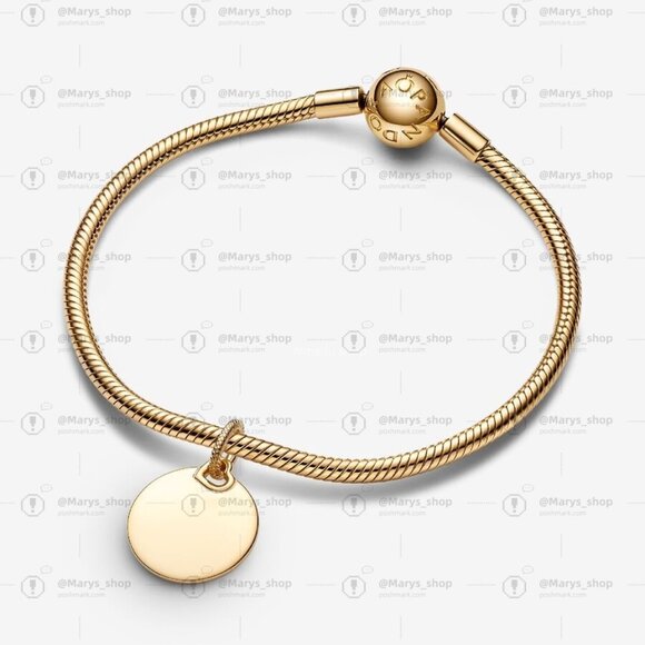 Pandora Engravable Round Tag Dangle Charm - Picture 3 of 6
